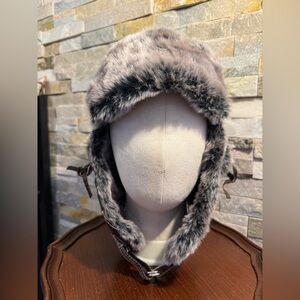 Unisex City Hunter Denim-style Trapper Hat Ear Flap design with Faux Fur Lining